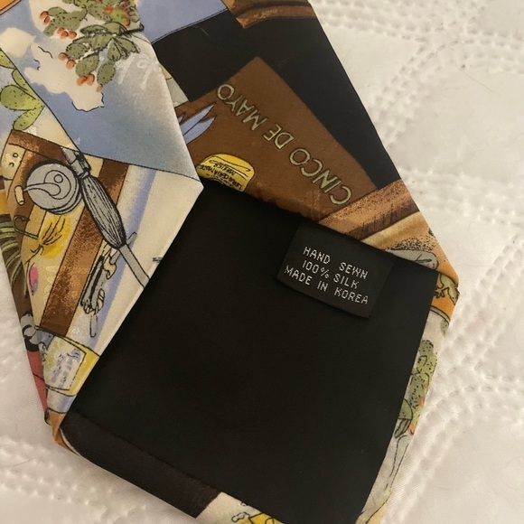 Vintage Nicole Miller Tie Mexico Silk 90s - Picture 6 of 6